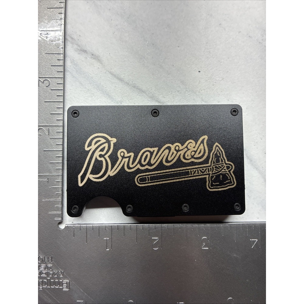 Metal Slim Atlanta Braves RFID Blocking Wallet
